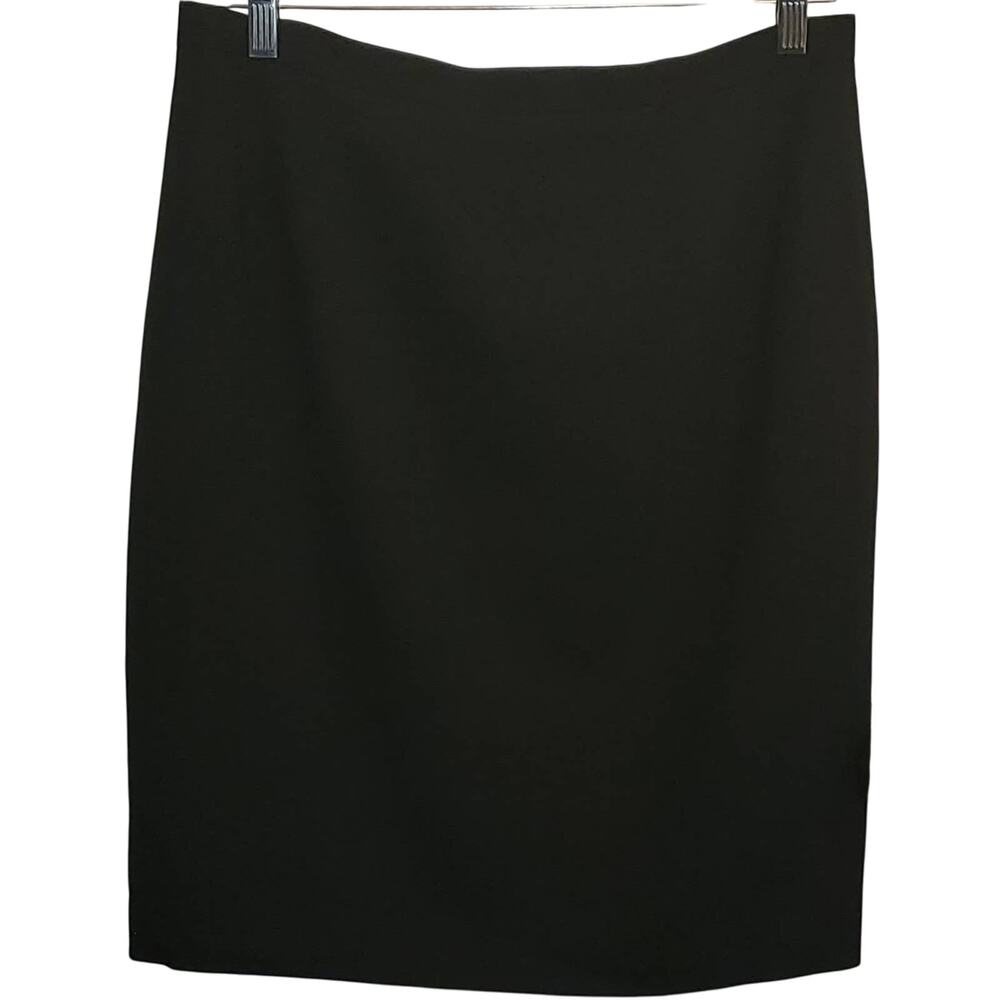 Talbots 100% Wool Black Petite Pencil Skirt Plus Size 16